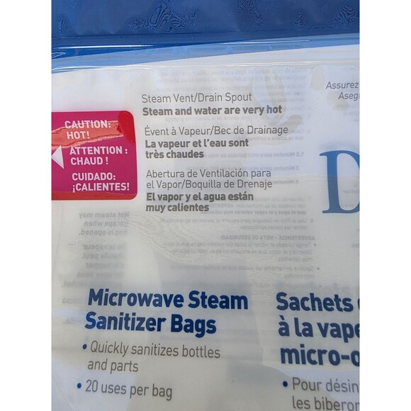 (10) Dr. Brown's Microwave Steam Sterilizer Bags for Baby Bottles,Hospital Grade - Picture 2 of 6